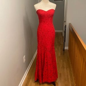 Red long dress size 4